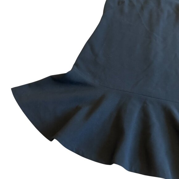 Sandro Black Silk Blend Dress Sleeveless Party Vegan Leather Trim Size 2 Medium - Picture 5 of 11